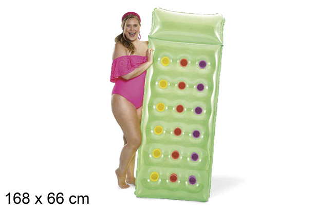 Colchoneta hinchable Funpocket verde 168x66 cm