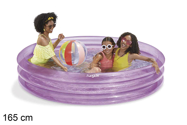 Piscina hinchable infantil rosa 165 cm