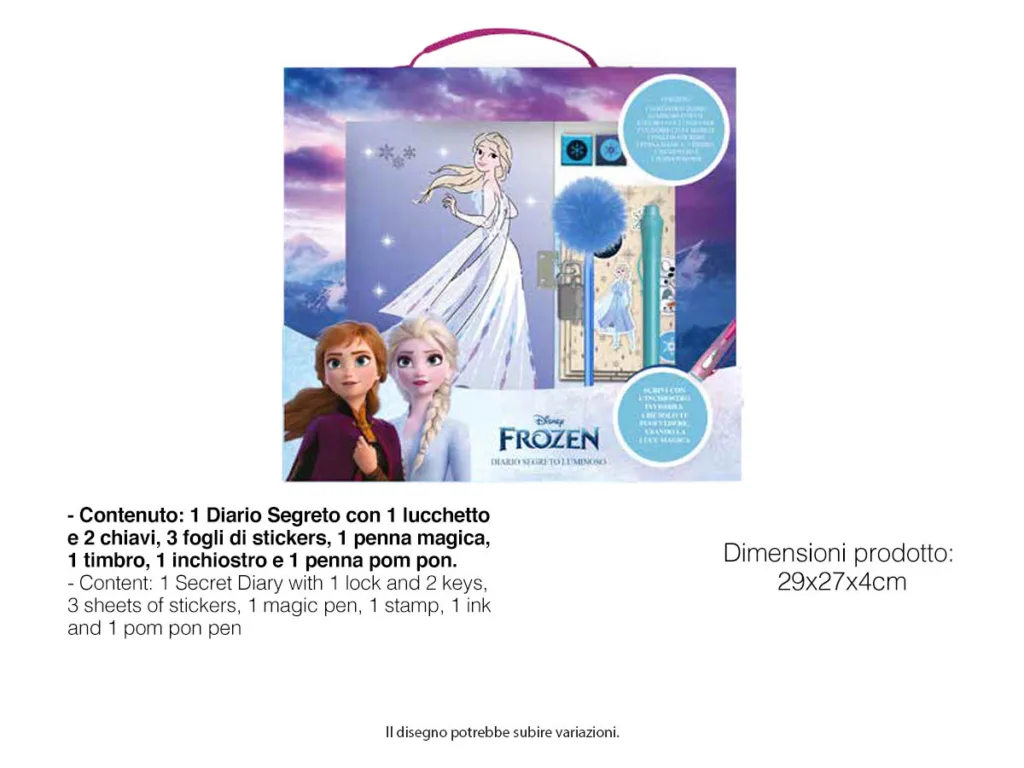 Diario Secreto Luminoso Frozen – Cuaderno con Candado y Accesorios - Imagen 2