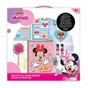 Maxi Set con Diario Secreto Minnie Mouse – Cuaderno con Candado y Accesorios Creativos