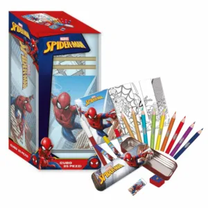 Set Creativo Infantil Spider-Man – Kit de Dibujo y Coloreo con Accesorios Escolares