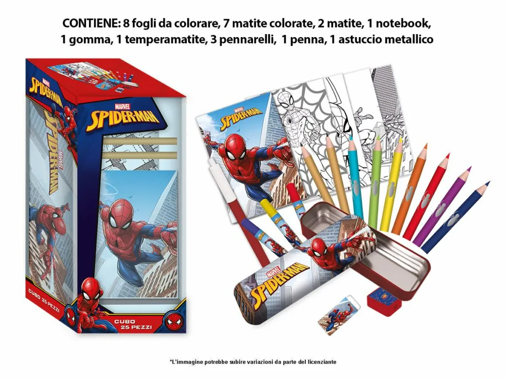 Set Creativo Infantil Spider-Man – Kit de Dibujo y Coloreo con Accesorios Escolares - Imagen 2