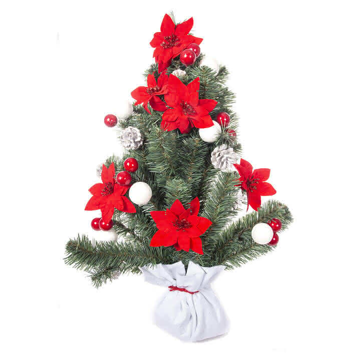 113778 arbol navidad pvc pinas flores 1