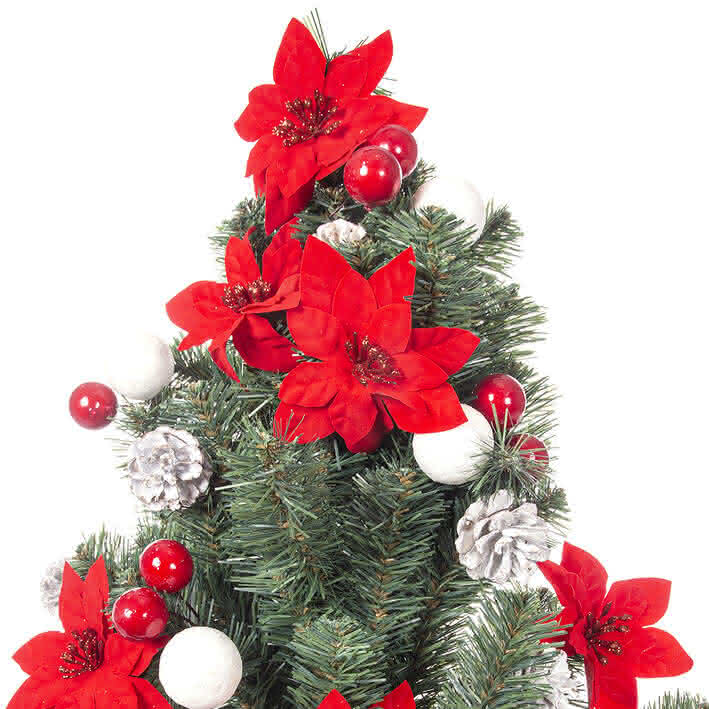 113778 arbol navidad pvc pinas flores 2