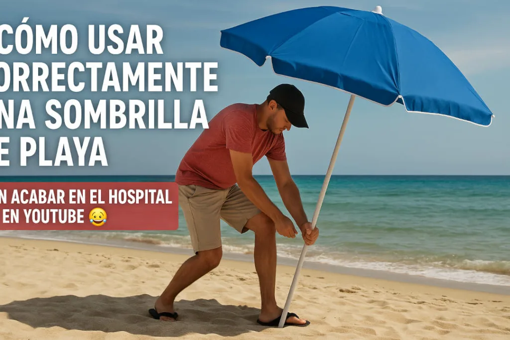 como usar sombrilla playa